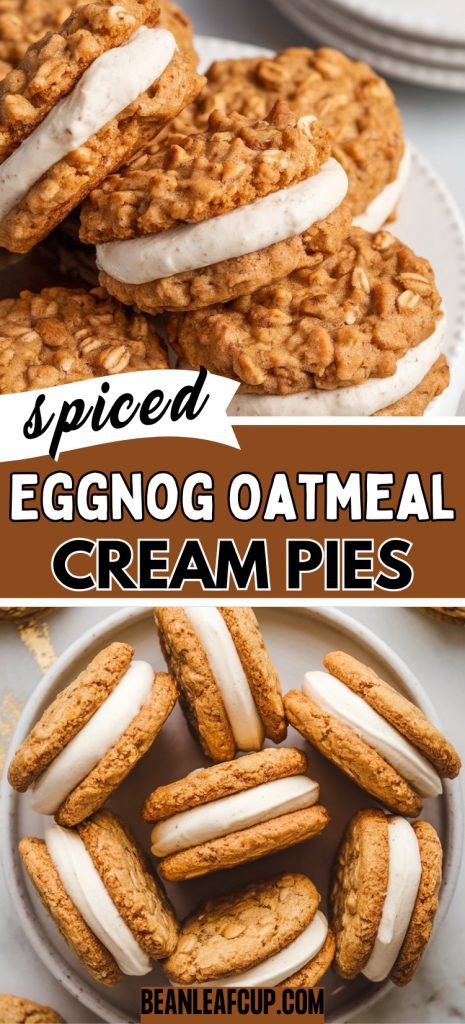Spiced Eggnog Oatmeal Cream Pies