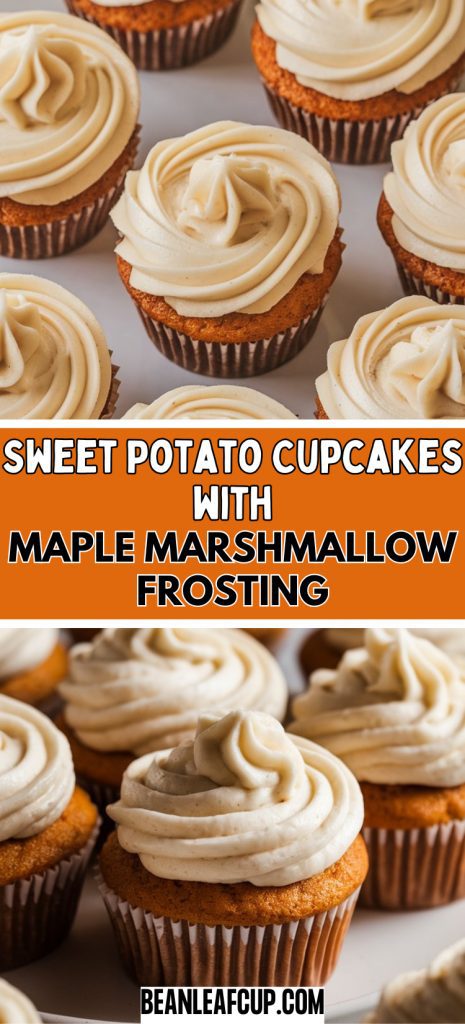 Sweet Potato Cupcakes with Maple Marshmallow Frosting