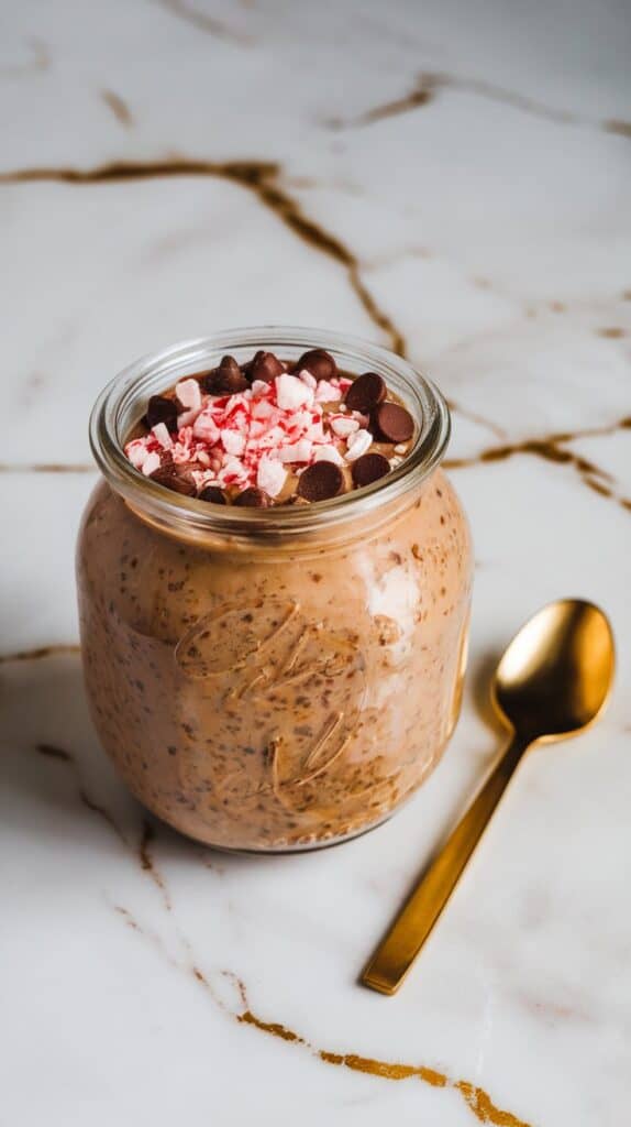 Peppermint Mocha Overnight Oats