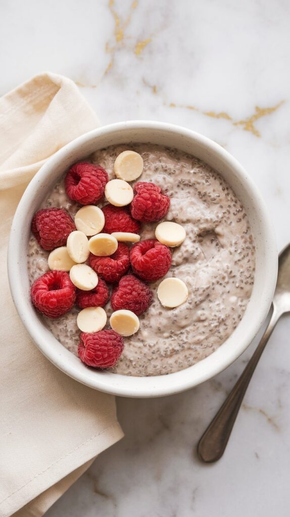 White Chocolate Raspberry Overnight Oats