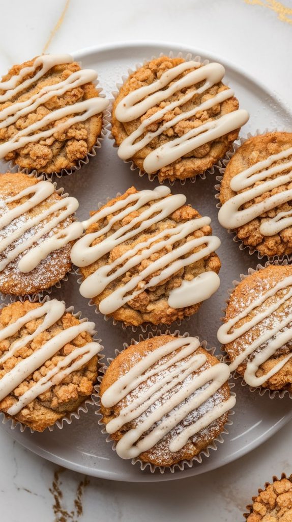 Eggnog Crumble Muffins