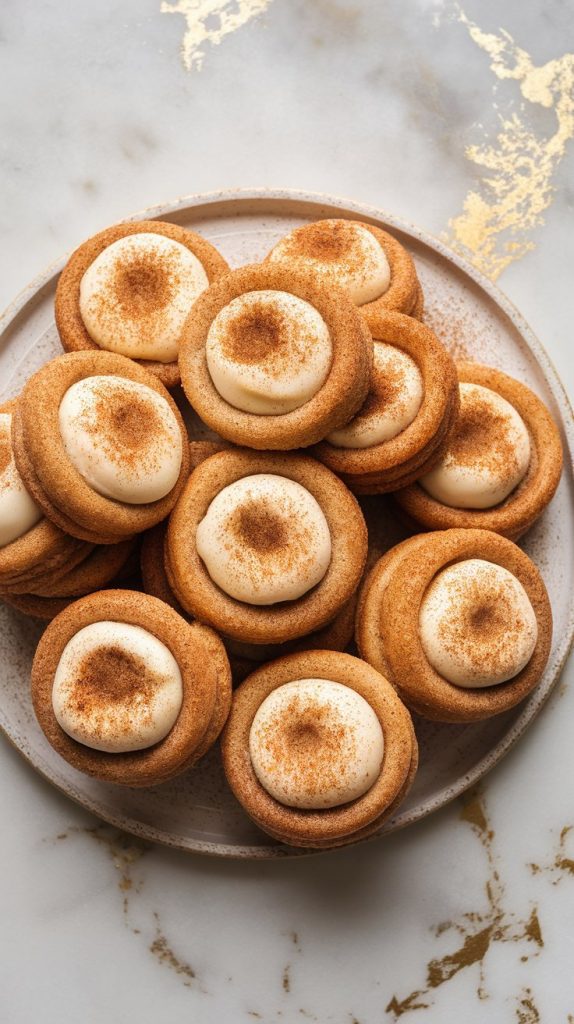 Eggnog Snickerdoodle Thumbprint Cookies
