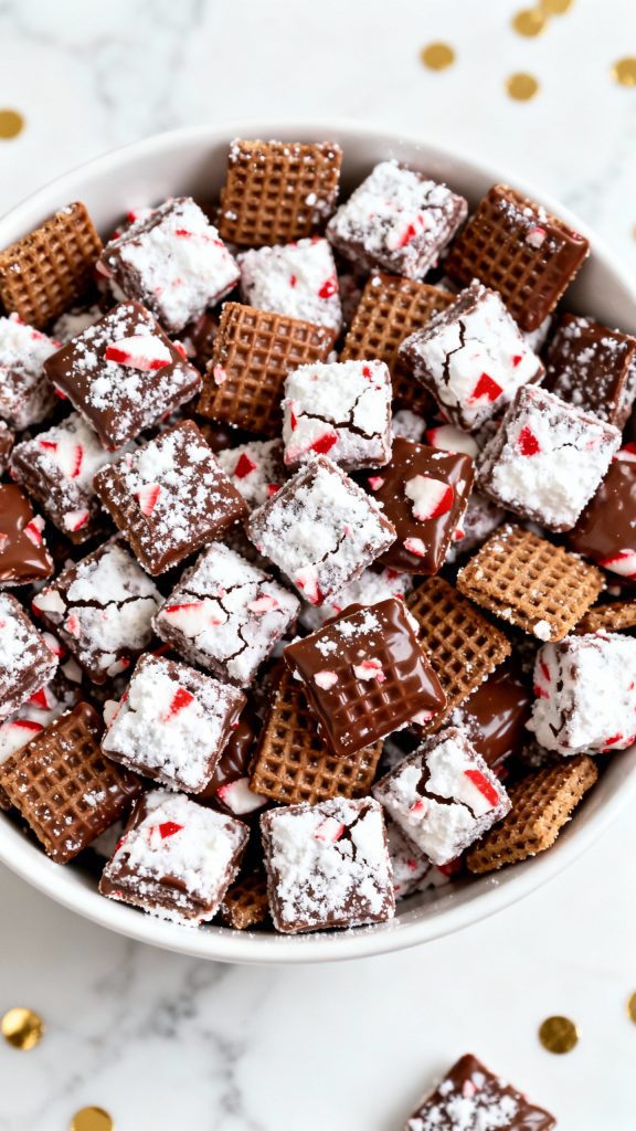 Christmas Peppermint Bark Puppy Chow