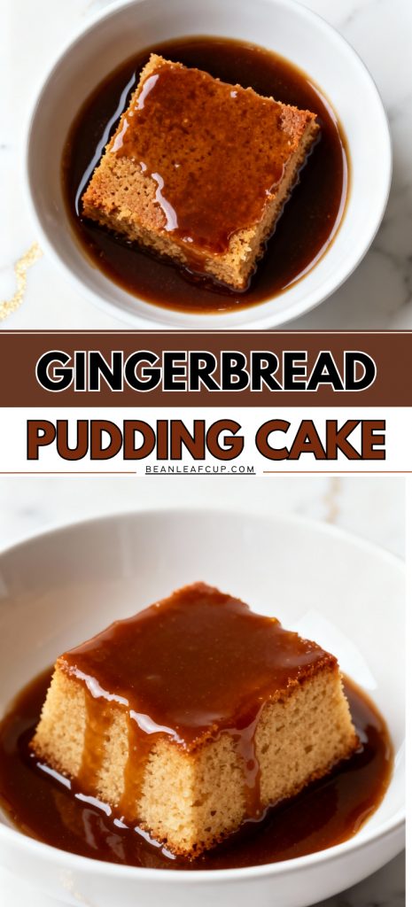 Gingerbread Pudding Cake with Toffee Sauce
