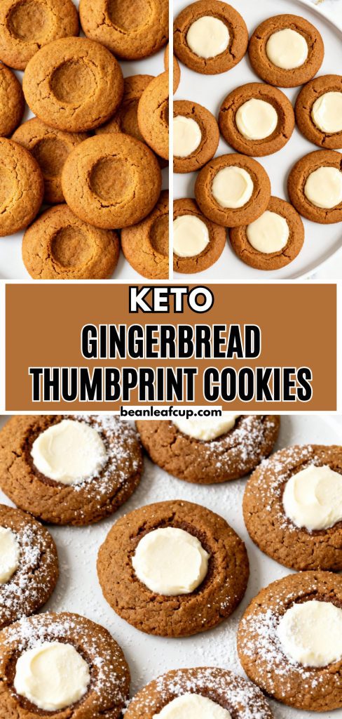 Keto Gingerbread Thumbprint Cookies