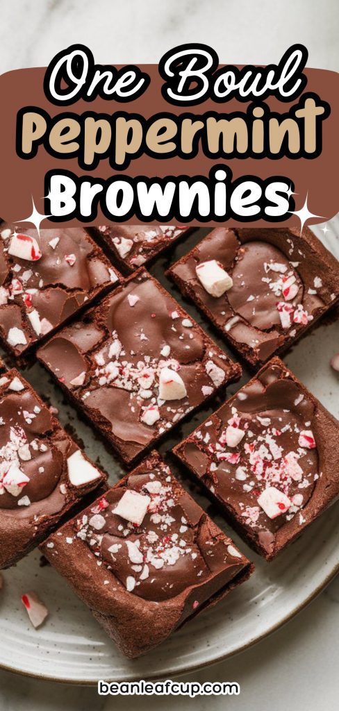 One Bowl Peppermint Brownies