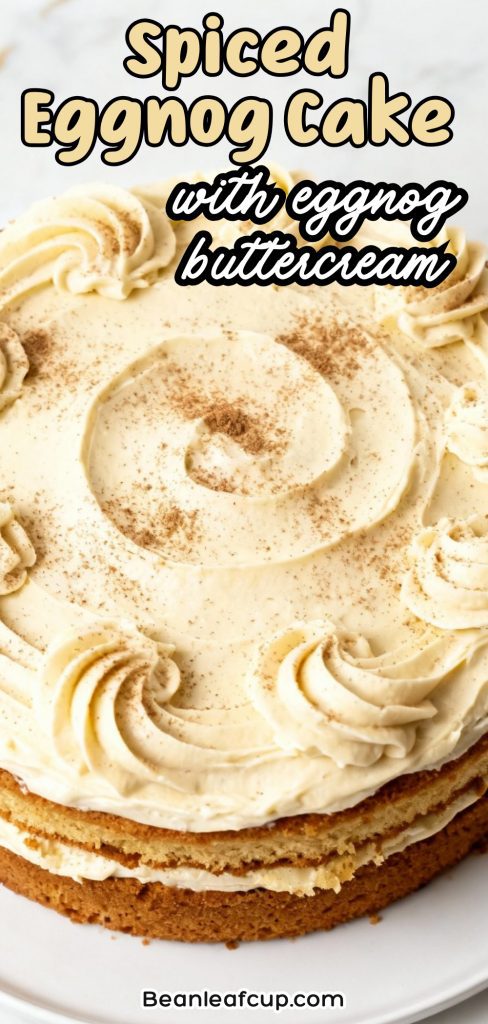 Spiced Eggnog Cake with Eggnog Buttercream 1