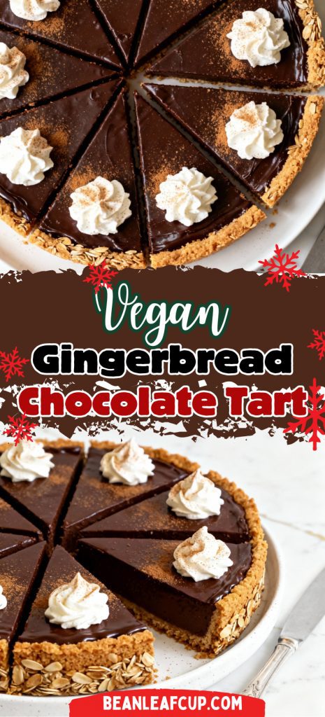 Vegan Gingerbread Chocolate Tart