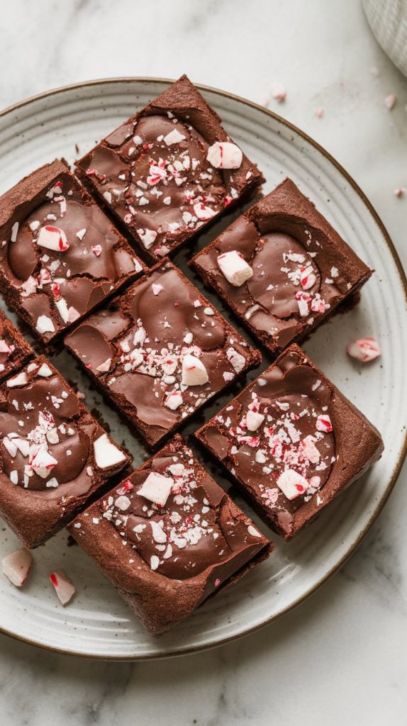 One Bowl Peppermint Brownies