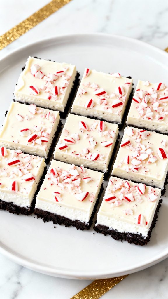 Christmas Morning No Bake Peppermint Bars