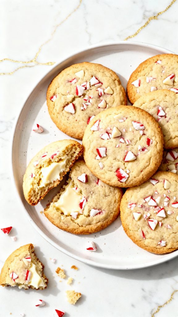 White Chocolate Peppermint Cookies