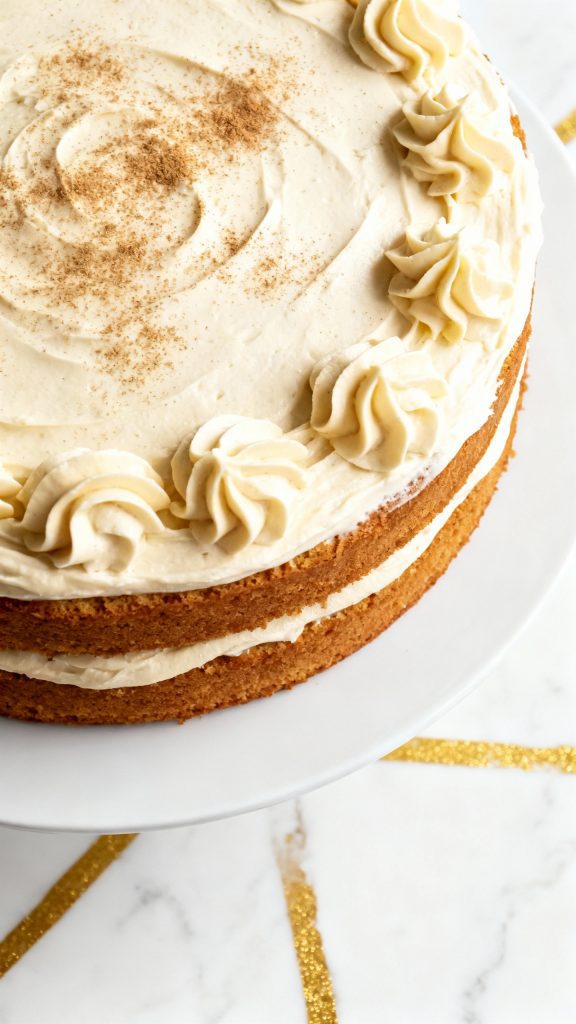 Spiced Eggnog Cake with Eggnog Buttercream