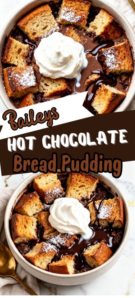 Baileys Hot Chocolate Bread Pudding