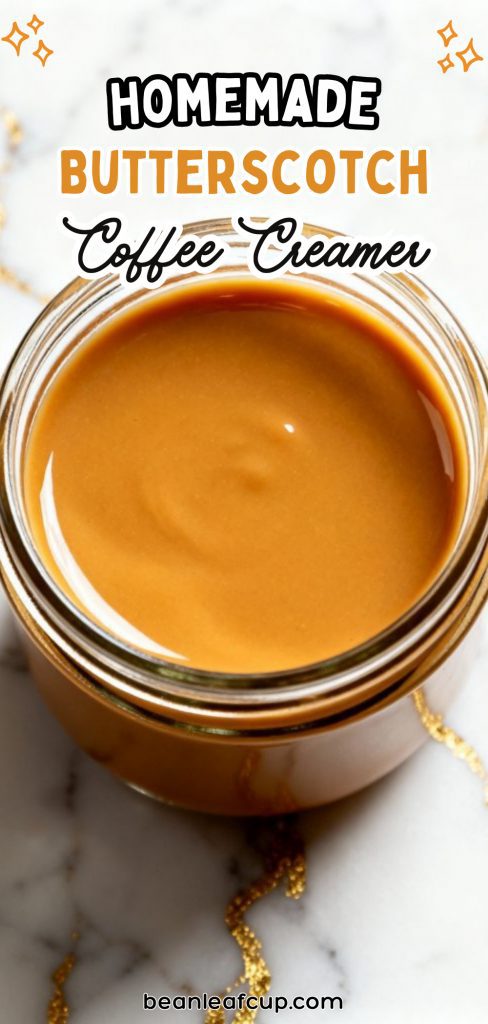 Homemade Butterscotch Coffee Creamer