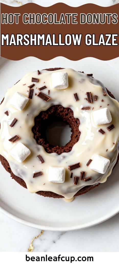 Hot Chocolate Donuts with Marshmallow Glaze