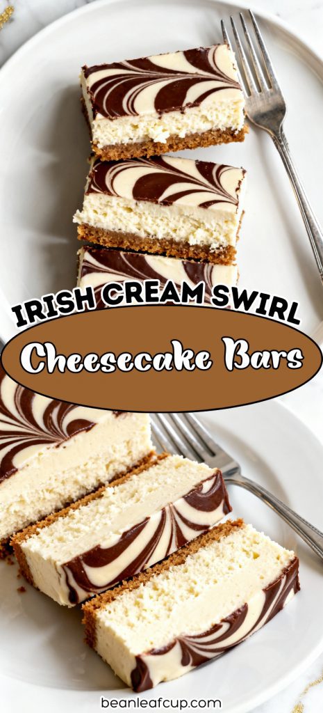 Irish Cream Swirl Cheesecake Bars