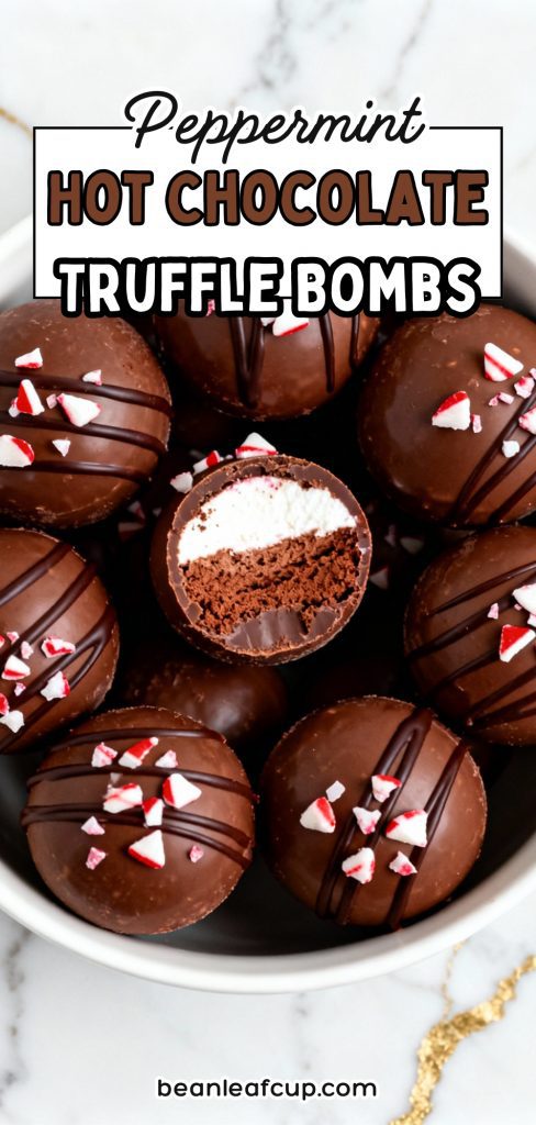 Peppermint Hot Chocolate Truffle Bombs