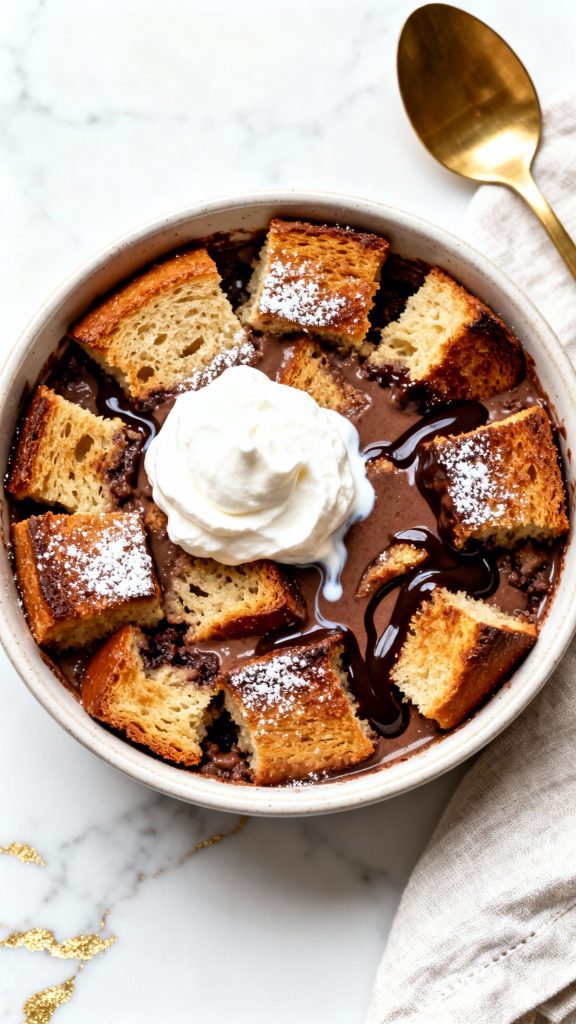 Baileys Hot Chocolate Bread Pudding
