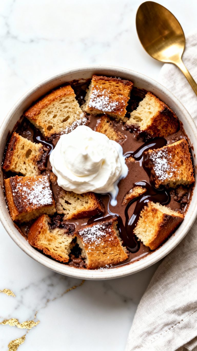 Baileys Hot Chocolate Bread Pudding