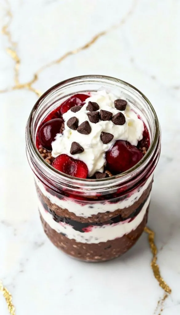 Black Forest Cake-Inspired Overnight Oats