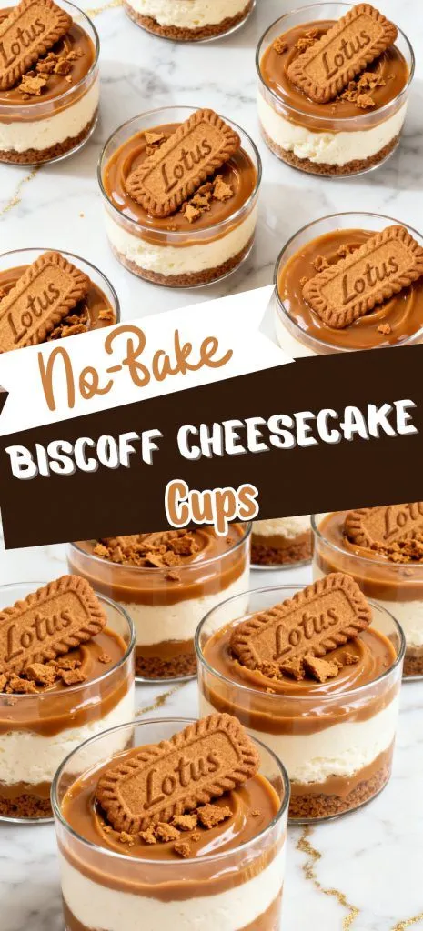 No-Bake Biscoff Cheesecake Cups