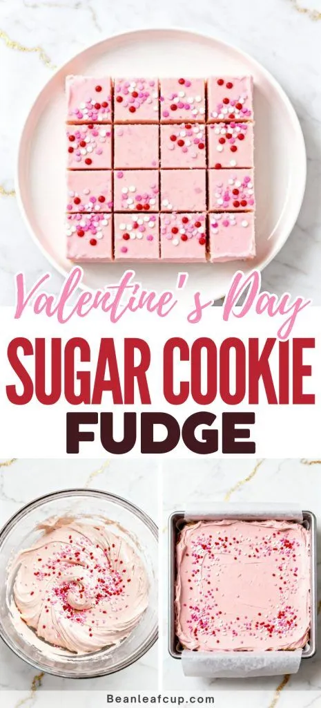 Valentine’s Day Sugar Cookie Fudge
