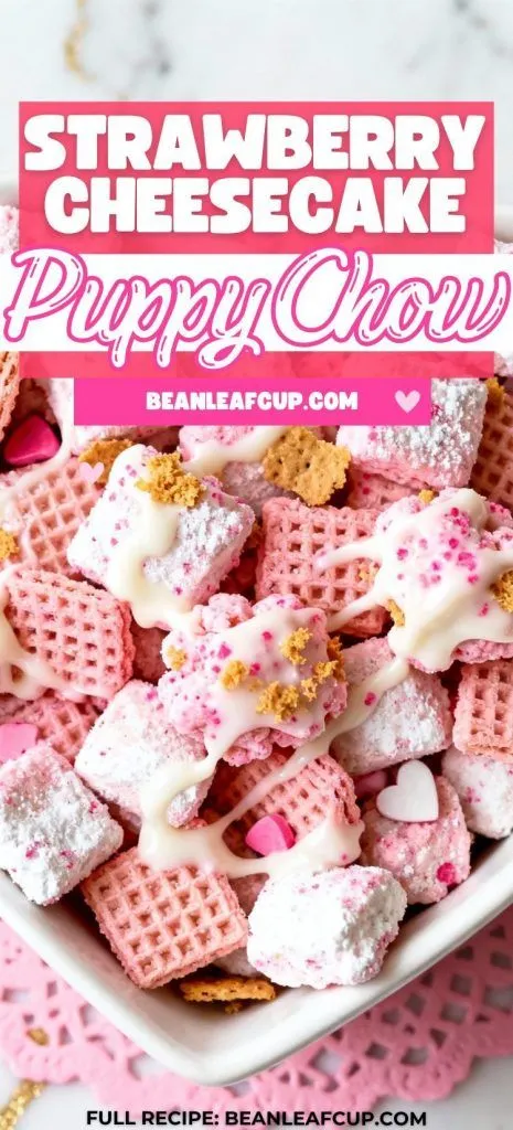 Valentine’s Strawberry Cheesecake Puppy Chow 3
