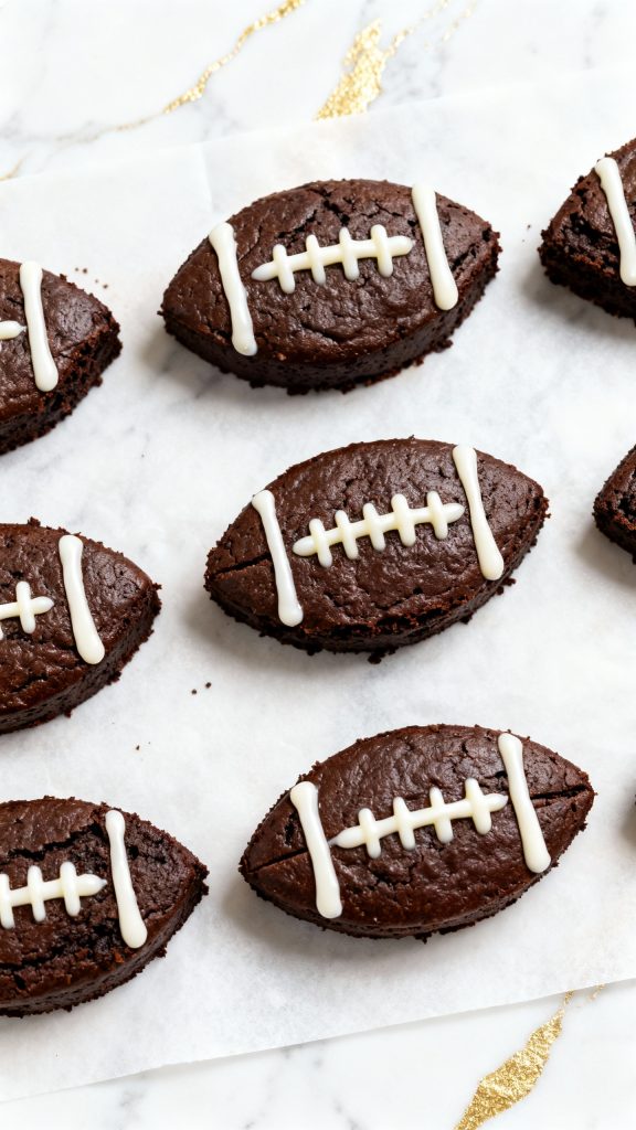 Fudgy Football Brownies