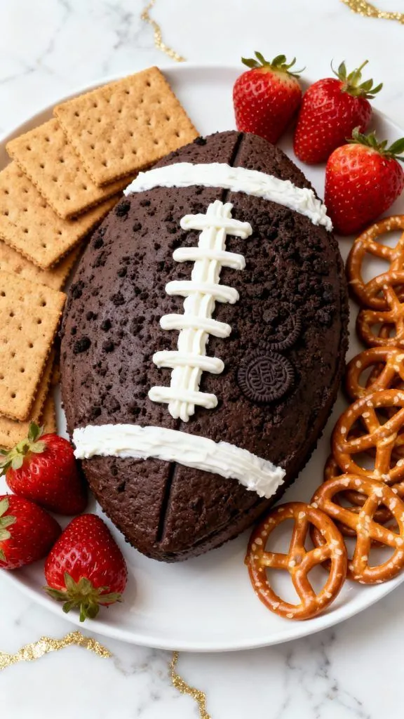 Oreo Cream Cheese Football Dip
