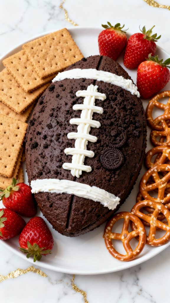 Oreo Cream Cheese Football Dip