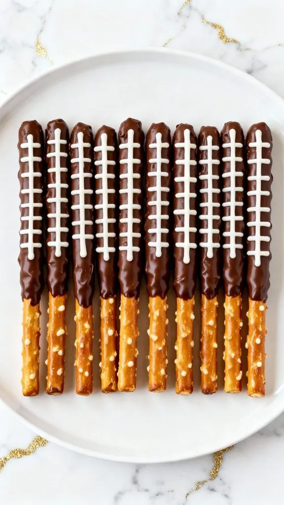 Football Pretzel Rods