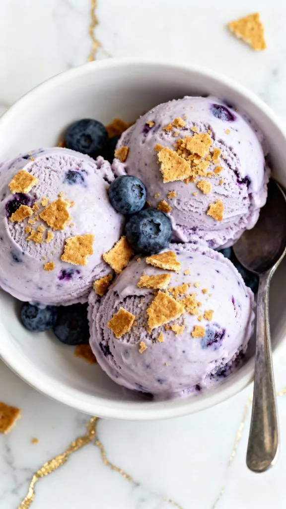 Ninja Creami Blueberry Cheesecake Protein Ice Cream
