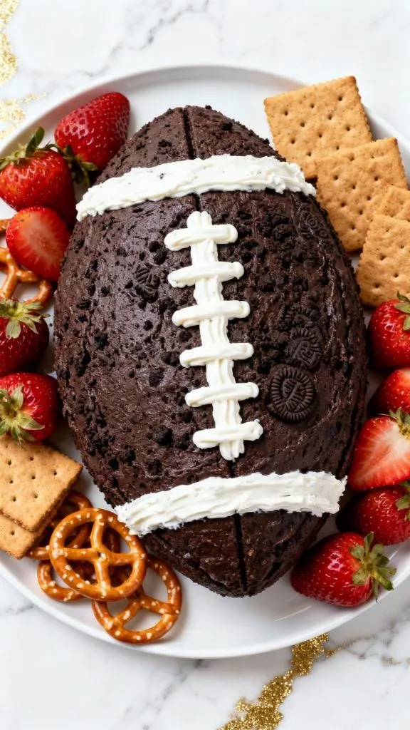 Oreo Cream Cheese Football Dip