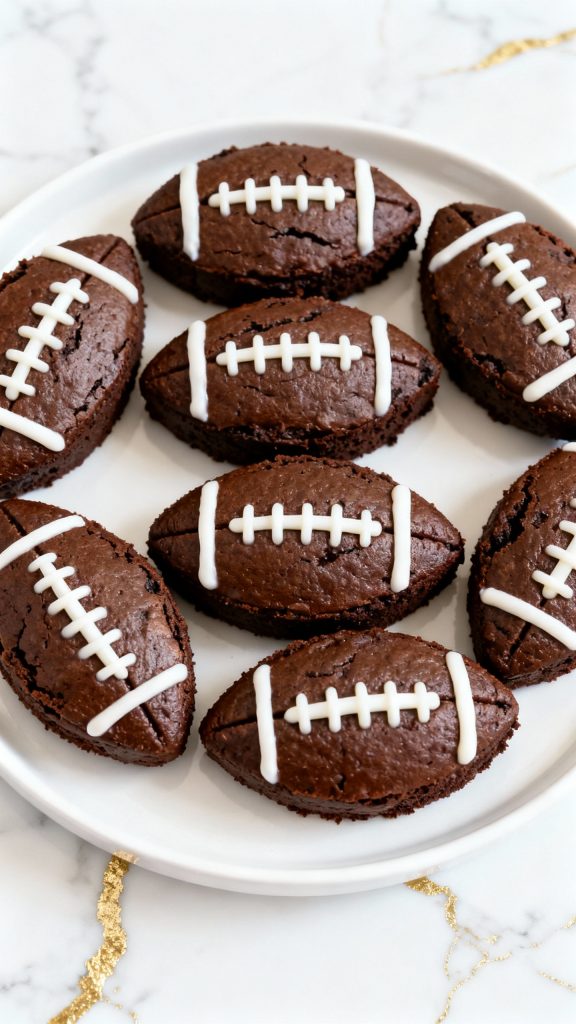 Fudgy Football Brownies