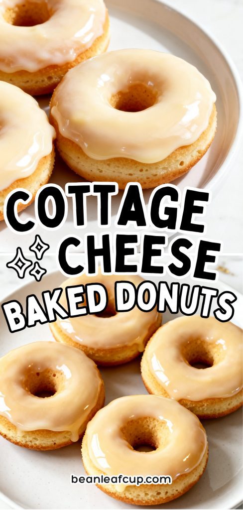 Baked Cottage Cheese Donuts with Glaze 3