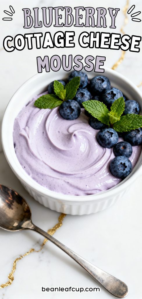 Blueberry Cottage Cheese Mousse
