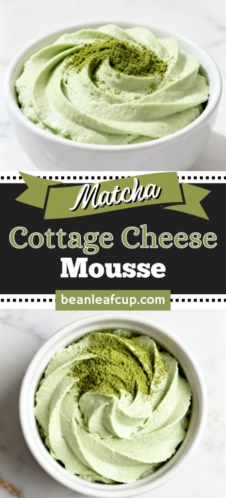 Matcha Cottage Cheese Mousse