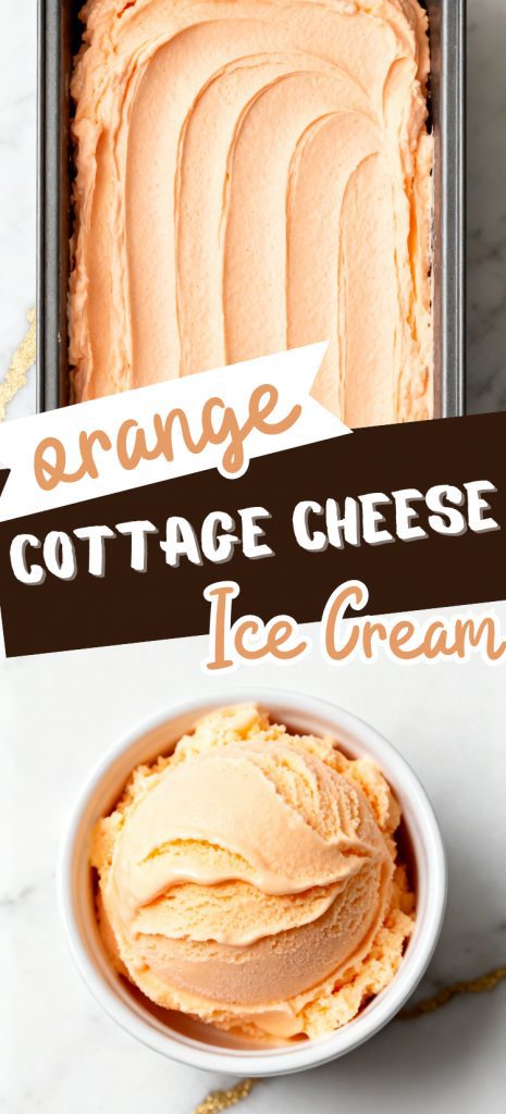 Orange Cottage Cheese Ice Cream