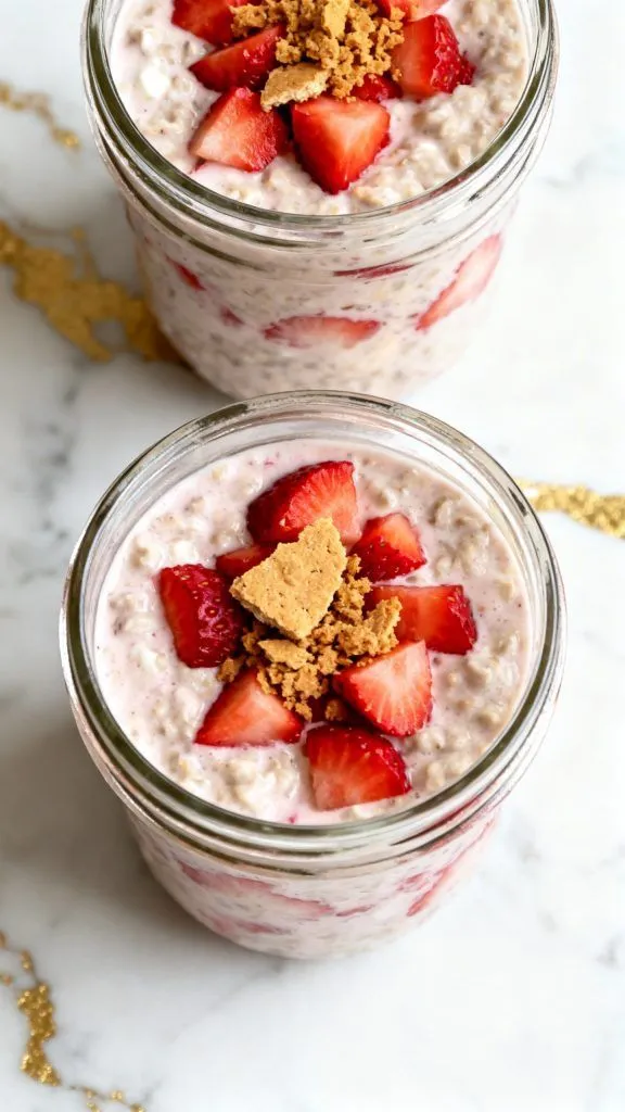 Strawberry Cheesecake Overnight Oats