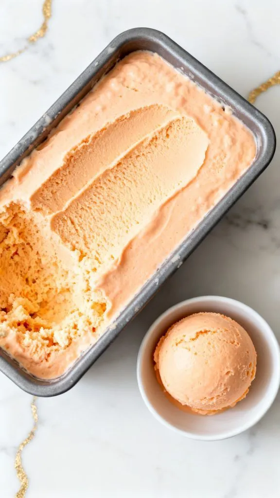 Orange Cottage Cheese Ice Cream