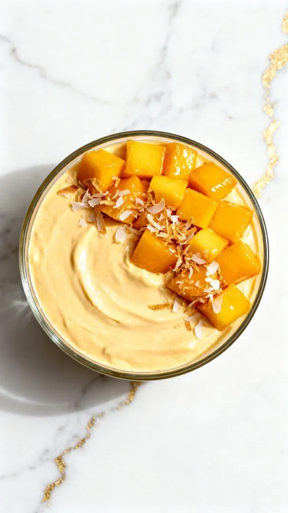 Mango Coconut Cottage Cheese Mousse