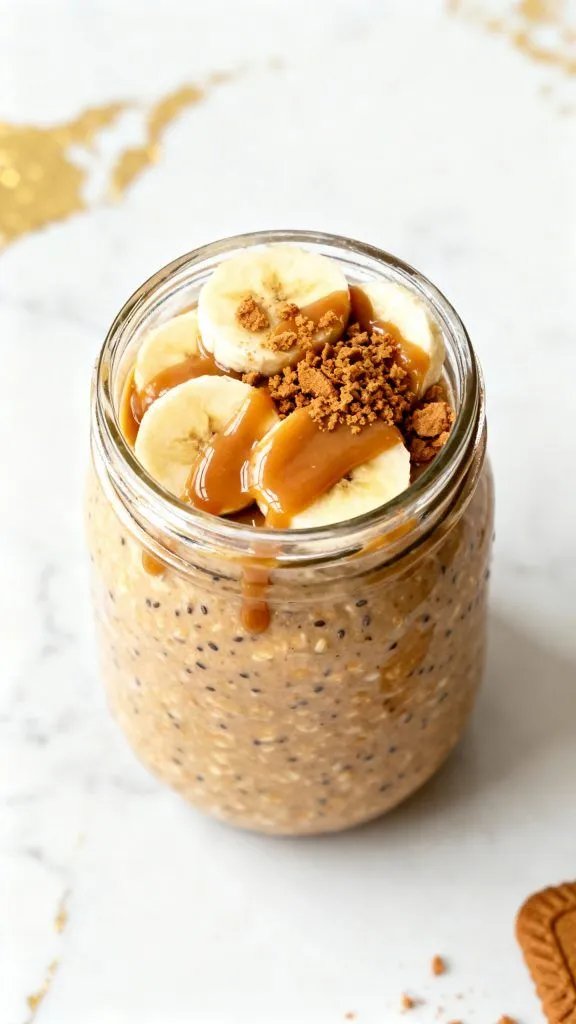 Banana & Biscoff Overnight Oats