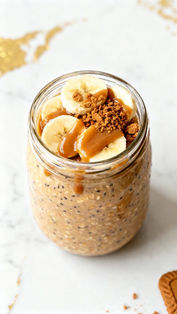 Banana & Biscoff Overnight Oats