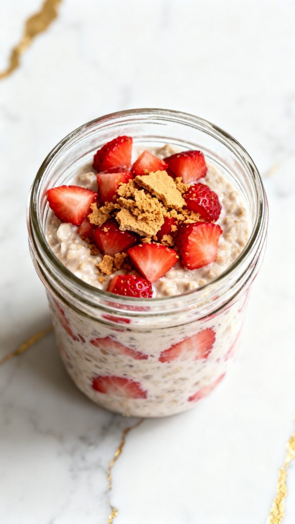 Strawberry Cheesecake Overnight Oats