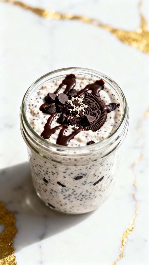 Cookies and Cream Overnight Oats