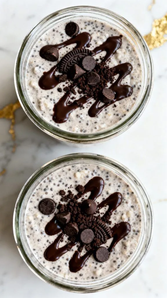 Cookies and Cream Overnight Oats