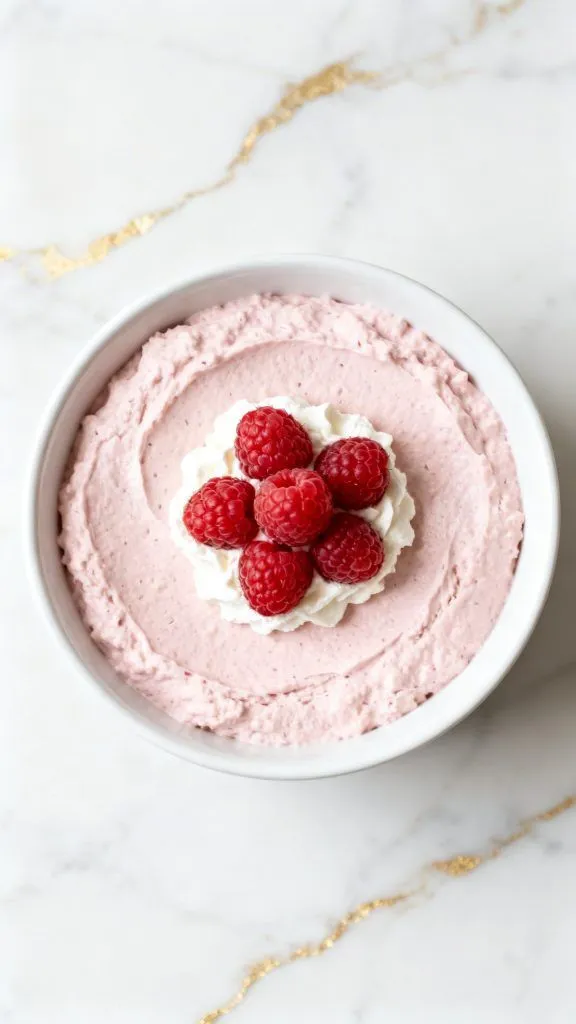 Raspberry Cottage Cheese Mousse