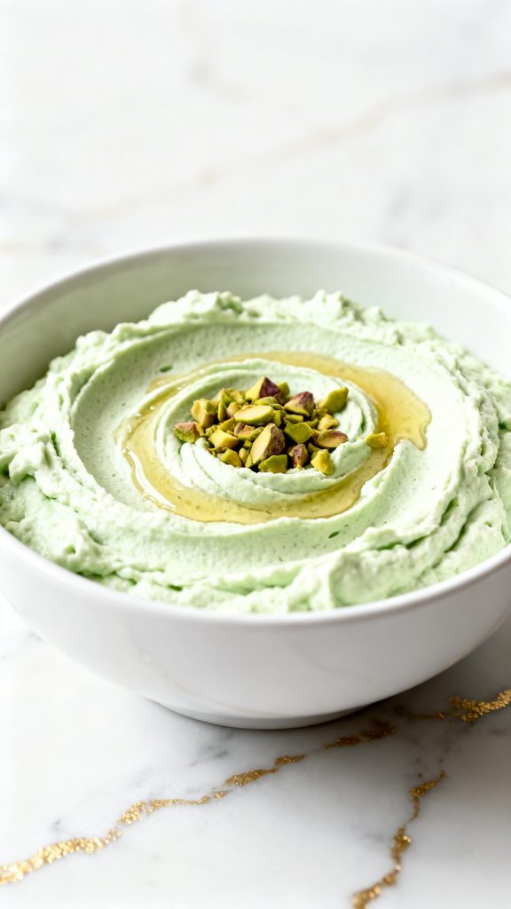 Pistachio Cottage Cheese Mousse