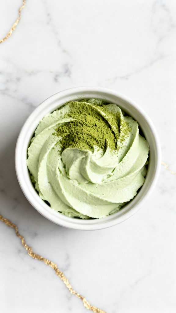 Matcha Cottage Cheese Mousse