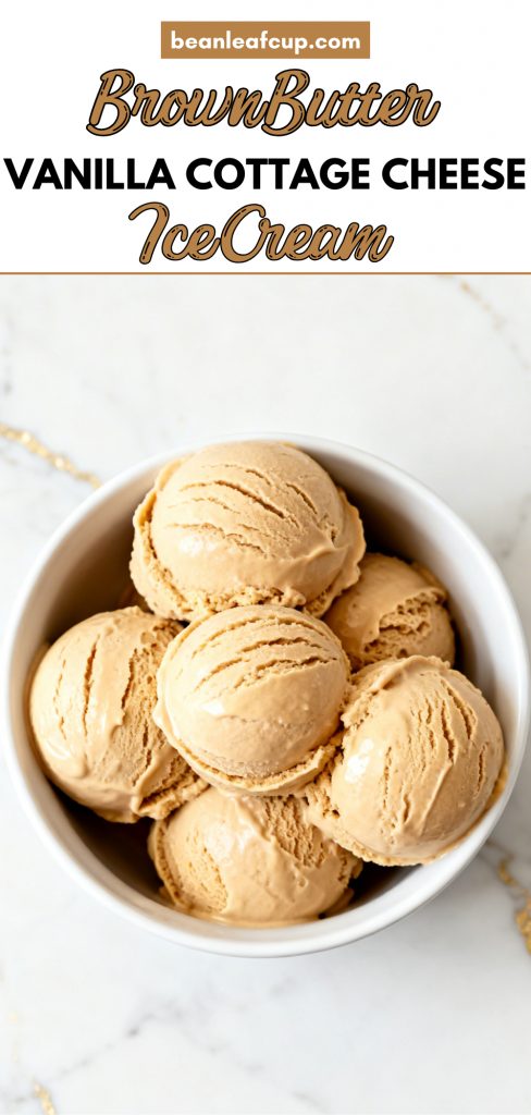 Brown Butter & Vanilla Cottage Cheese Ice Cream